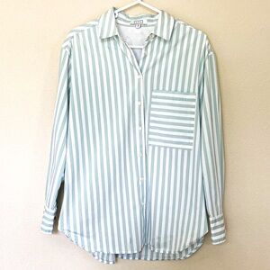 AYR Light greeen and White Striped Button Down Shirt

Deep end